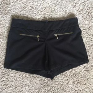 Forever 21 Black Zip Up Shorts